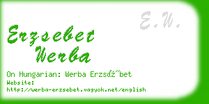 erzsebet werba business card